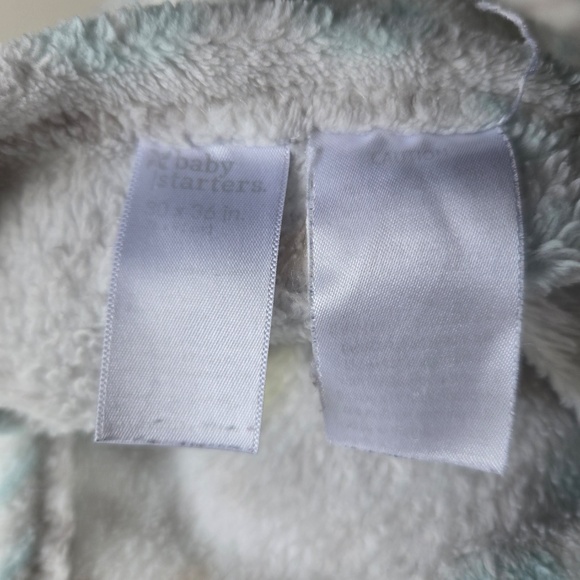 Baby Starters Teddy Bear Lovey Be Happy Blue Grey Security Blanket - Picture 7 of 14